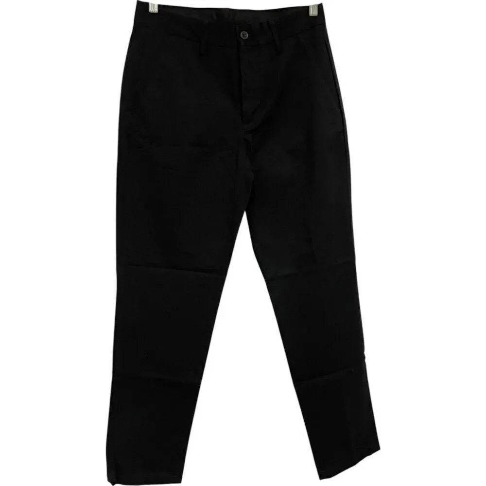 Massimo Dutti Men Pants EU 38 US 30 Black Twill Tapered Fit Trouser 0011/040 NWT